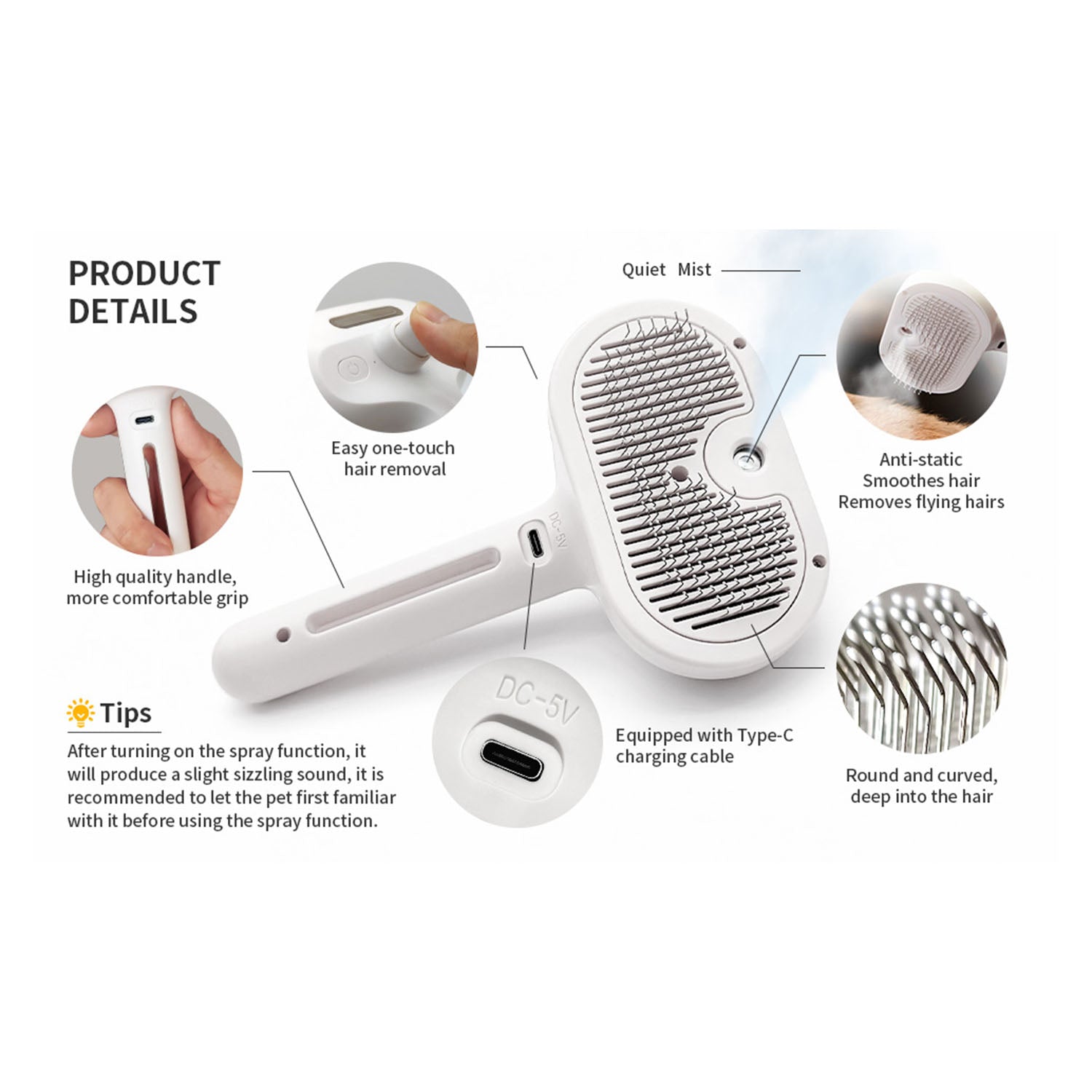 New GroomPro Pet Grooming Brush